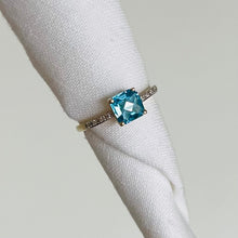 Load image into Gallery viewer, 14K Blue Topaz &amp; Diamond Ring
