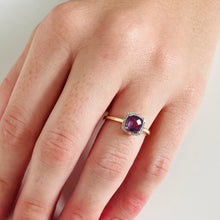 Load image into Gallery viewer, 14K Amethyst &amp; Diamond Ring
