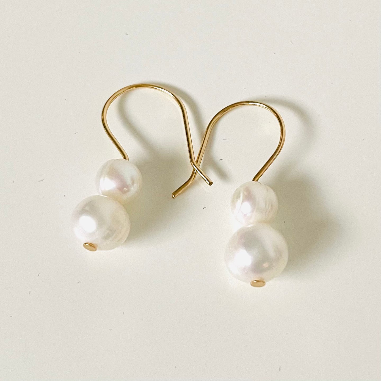 Lucero Ear Wires with Freshwater Pearls