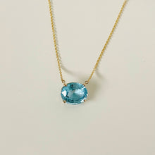 Load image into Gallery viewer, 14K Forthright Blue Topaz Necklace
