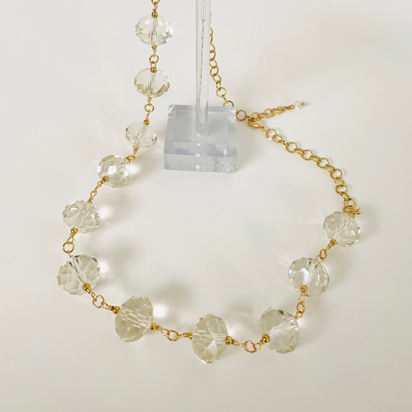 Large Briolette Crystal Necklace