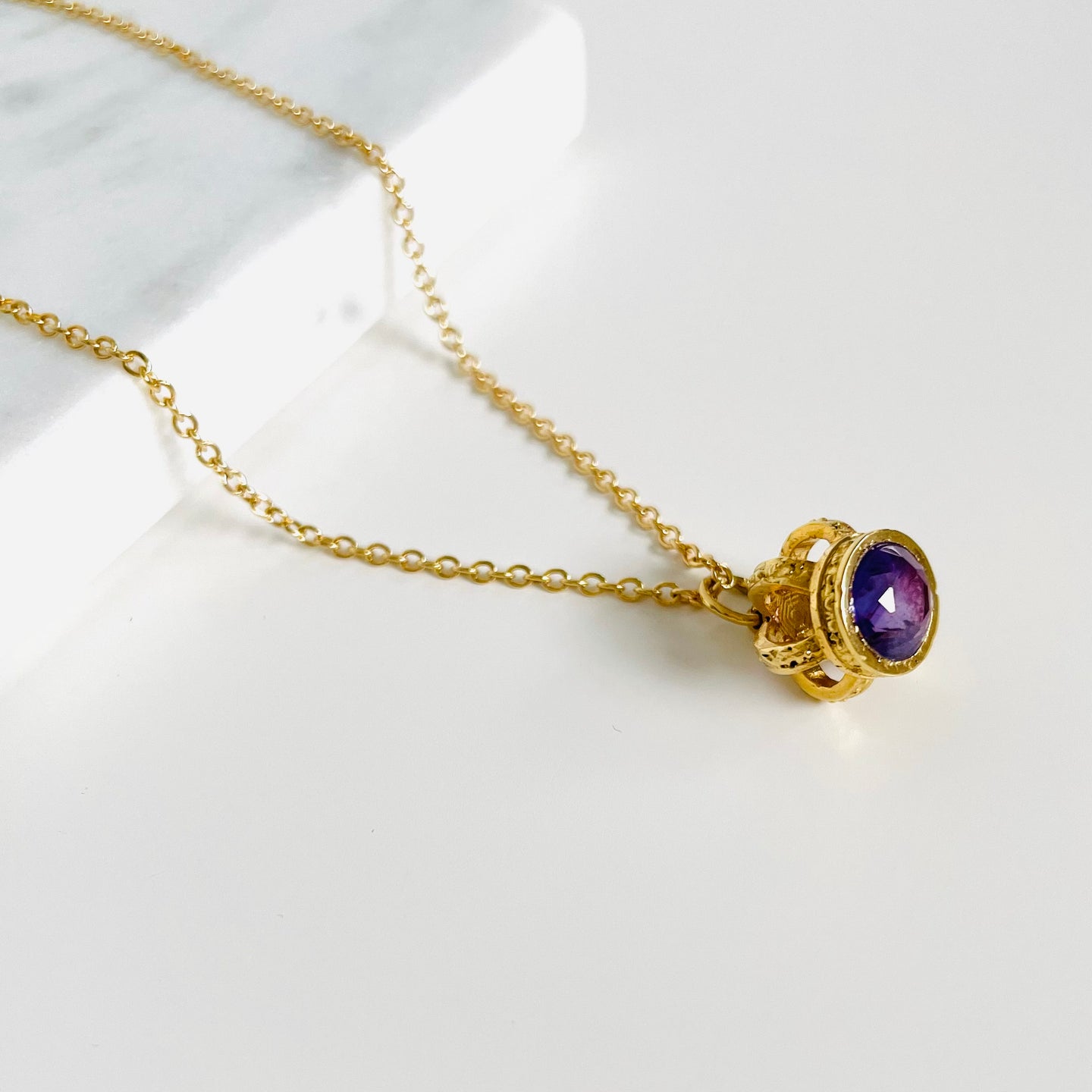 14K Elizabeth Crown Pendant