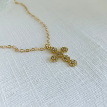 Load image into Gallery viewer, Floral Cross Pendant
